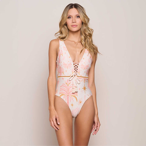 SUNSET LACE UP ONE PIECE