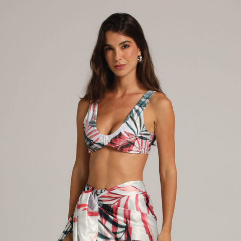 REFINED RESORT TIE FRONT BRALETTE