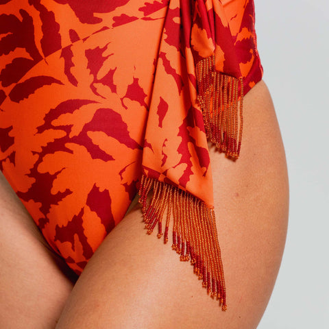 LEAVES OF THE SUN PLUNGE ONE PIECE LATIN FIT