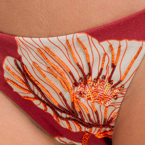 MAJESTIC POPPY TIE SIDE BOTTOM CHEEKY FIT