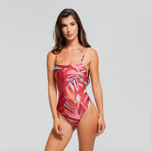 RAINFOREST RADIANCE REVERSIBLE OTS BANDEAU ONE PIECE MODERATE FIT