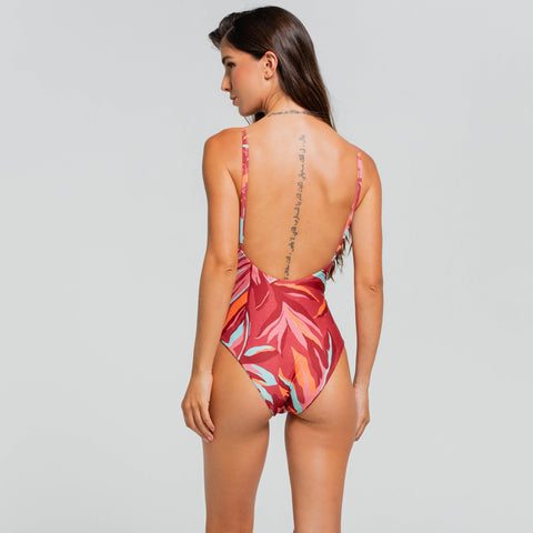 RAINFOREST RADIANCE REVERSIBLE OTS BANDEAU ONE PIECE MODERATE FIT