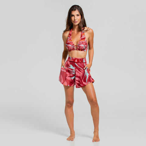 RAINFOREST RADIANCE RELAXED SHORT WITH BELT