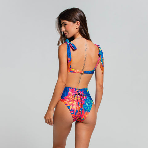 SUNSET FIESTA DAHLIA OTS UNDERWIRE BRA TOP