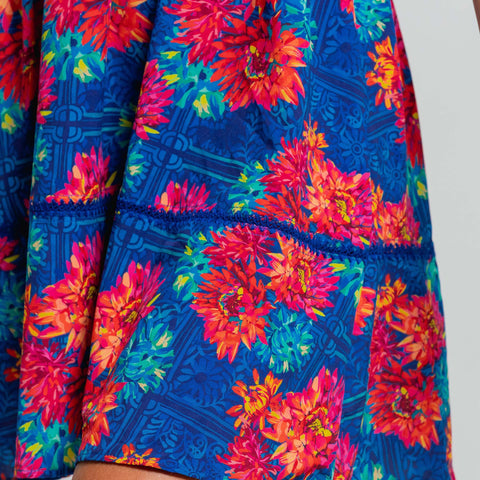 SUNSET FIESTA DAHLIA SHORT DRESS