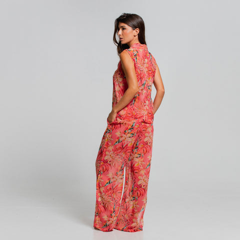 LOVE IN BLOOM SLEEVELESS COVER UP SHIRT