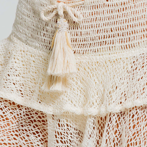 ETHEREAL NATURE MIDI CROCHET SKIRT