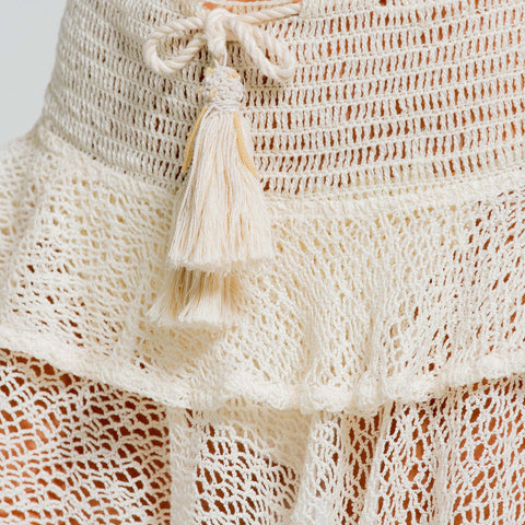 ETHEREAL NATURE SHORT CROCHET SKIRT