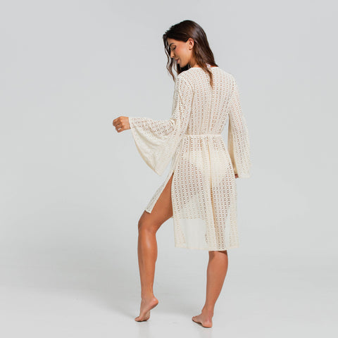 ETHEREAL NATURE CROCHET SHORT KIMONO