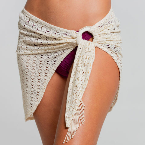 ETHEREAL NATURE CROCHET SHORT SARONG