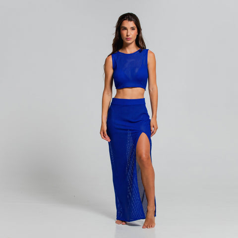 AZURE ELEGANCE CROCHET CROP TOP