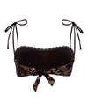 Bandeau Bra Top that features a beautiful nude/golden fabric topped with a soft layer of lace